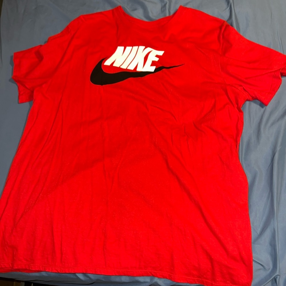 Mens the Nike tee Red Short Sleeve T Shirt Black Nike Swoosh 561416-65N